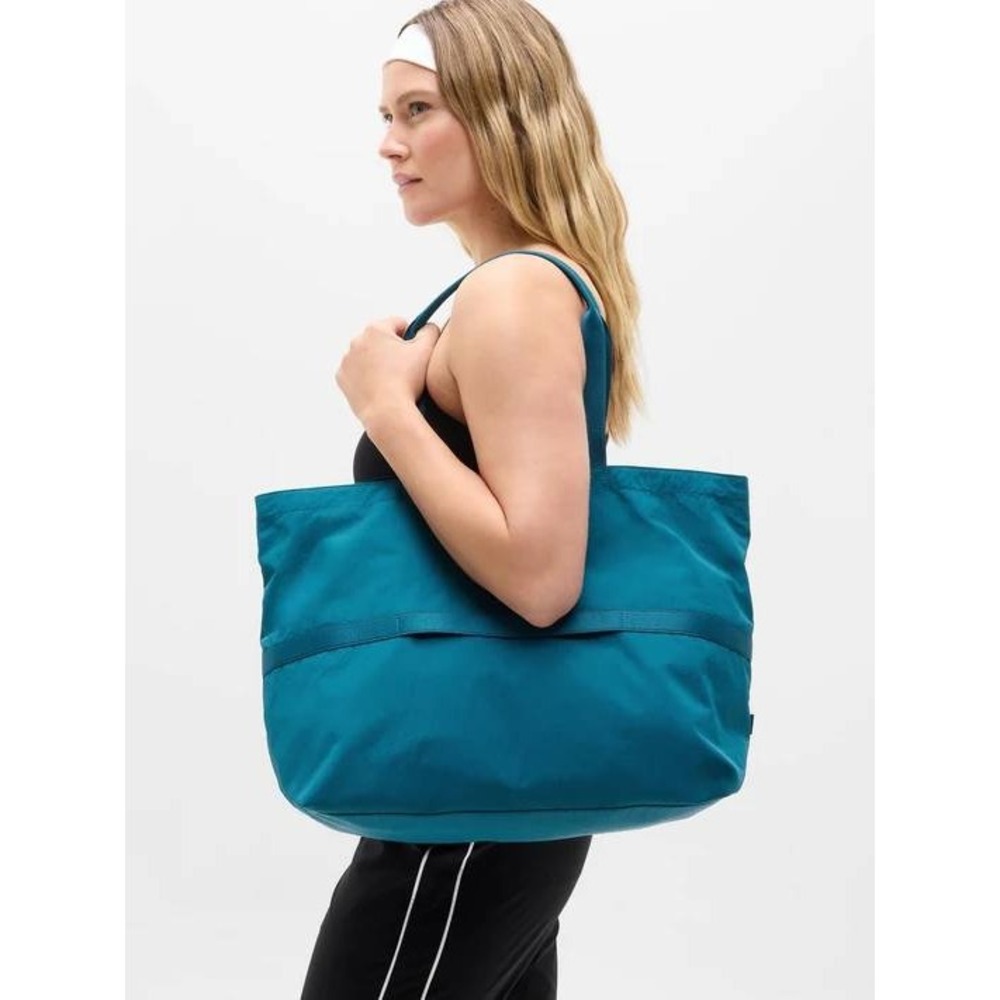 Athleta Anytime Packable Tote Teal Green One Size New With Tags